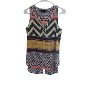 Sanctuary multicolored pattern boho tunic size small